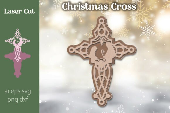 Download Nativity Christmas Cross Svg, Religious - Christmas cross svg Collection