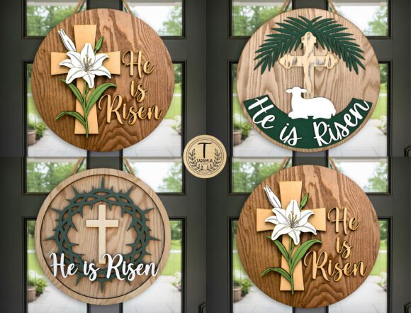 Download Christian Easter Door Sign Laser Cut Svg - Premium Resources
